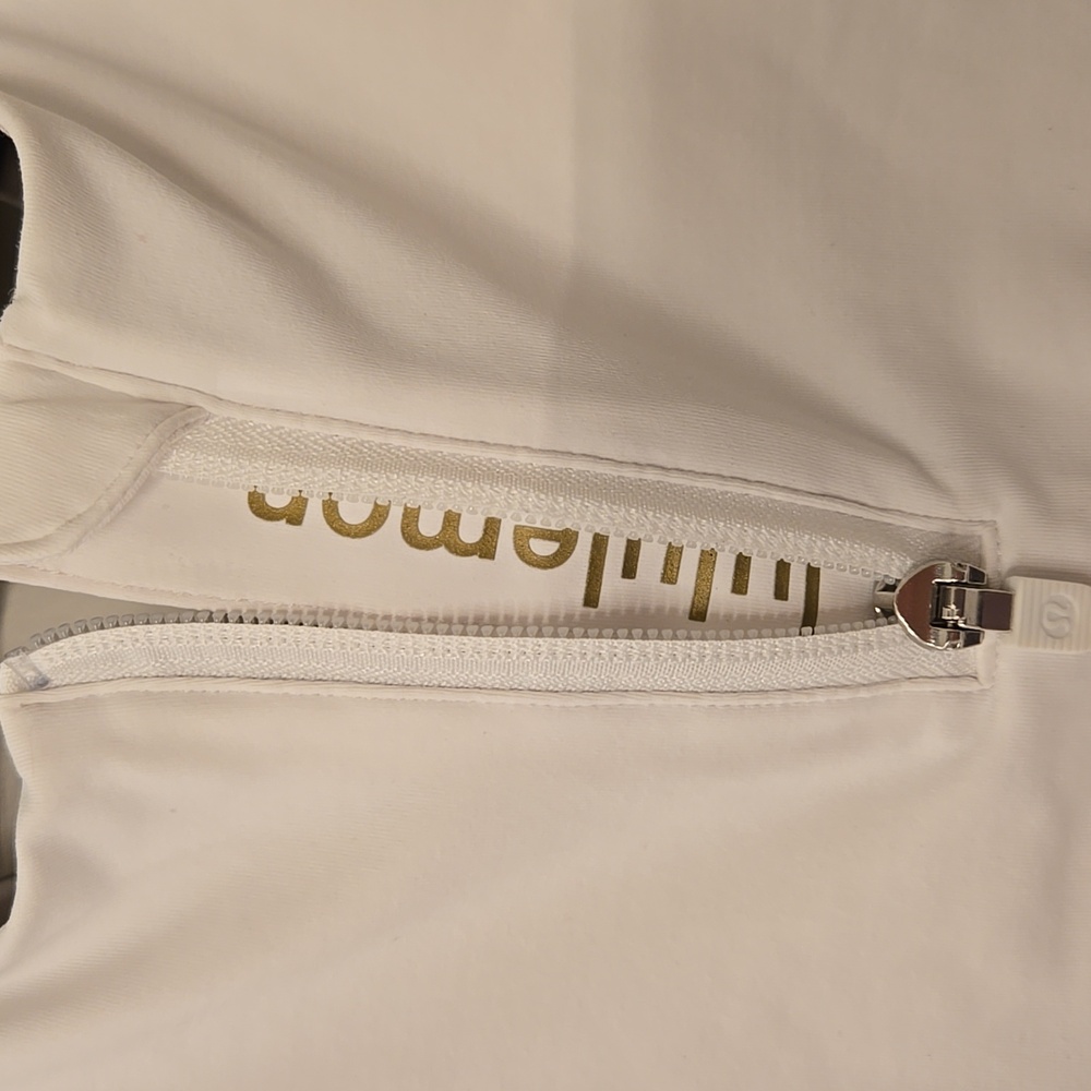 Lululemon Energy Bra High Neck Long Line Zip Special Edition - White - Picture 10 of 11